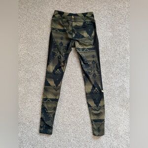 Polo by Ralph Lauren Olive and Black Geometric Yoga Pants (pony on back)